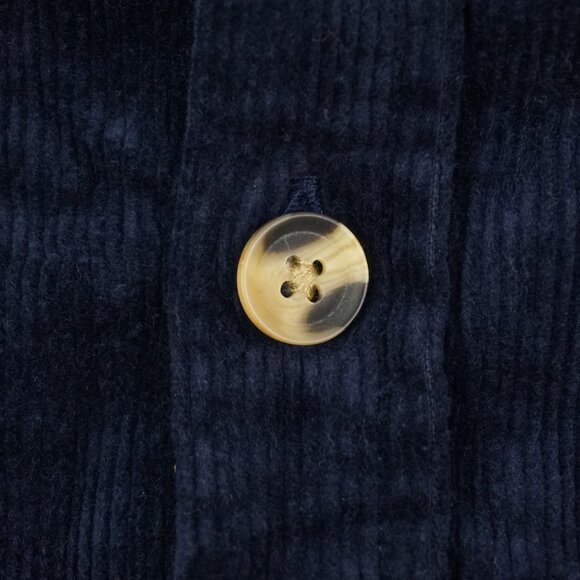 NWT Quince Stretch Corduroy Long Sleeve Button-Up Overshirt In Deep Navy Size M - Picture 9 of 14